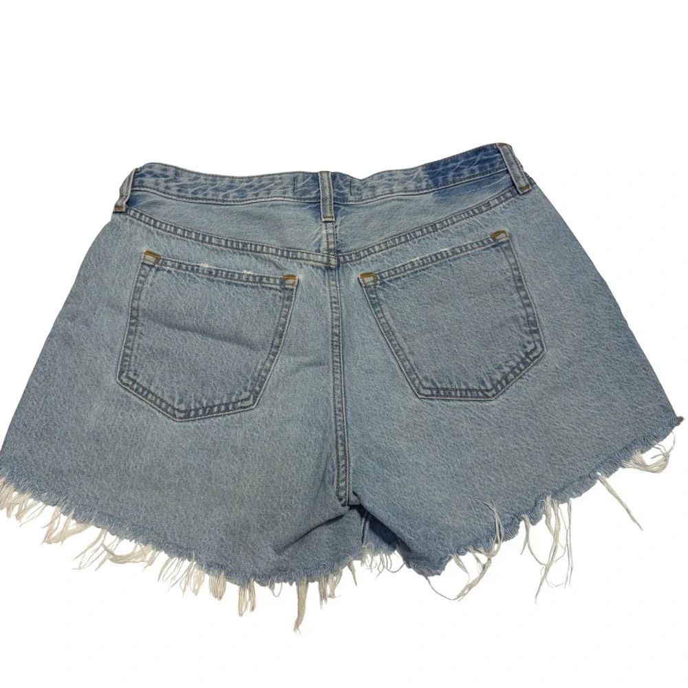 Abercrombie & Fitch Curve Love The Baggy Short Low Rise Distressed Denim 28/6